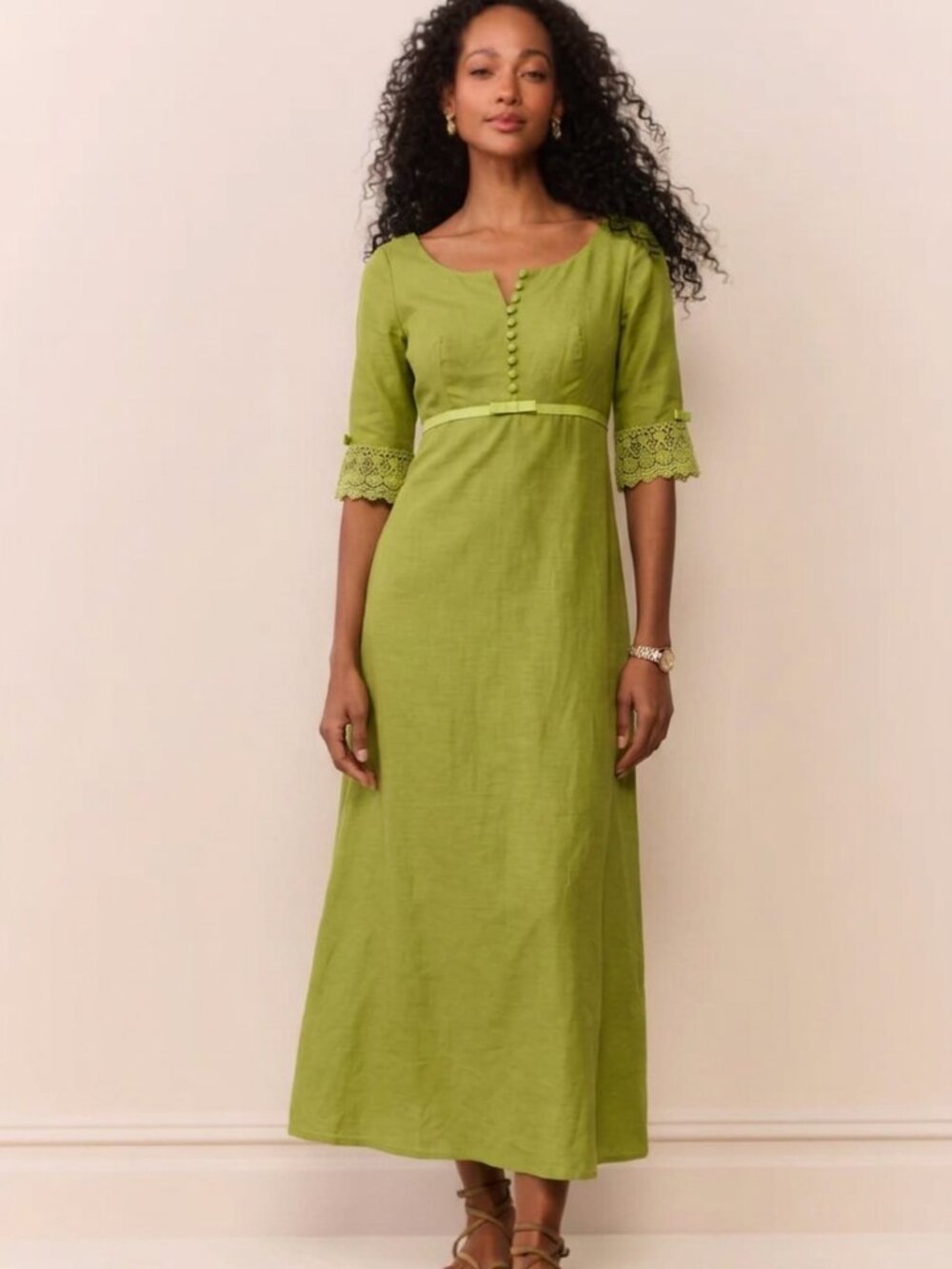Bridgerton vintage green dress